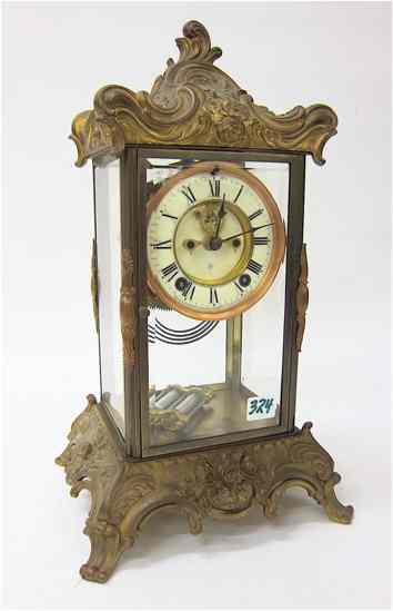 Appraisal: CRYSTAL REGULATOR MANTEL CLOCK Ansonia Clock Co ''Zenith'' model c