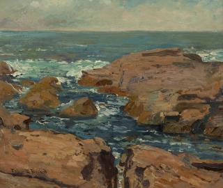 Appraisal: Franz A Bischoff Coastal rocks signed lower left Franz A