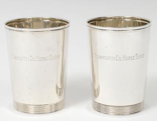 Appraisal: PAIR OF STERLING SILVER BEAKERS American Maker Lunt Each engraved