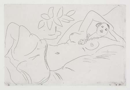 Appraisal: HENRI MATISSE Odalisque couch e Etching on cream wove paper