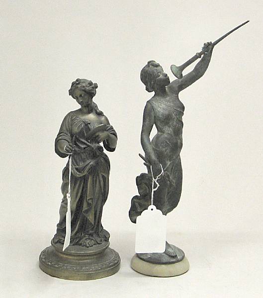 Appraisal: Two bronze female figures second half th early th century