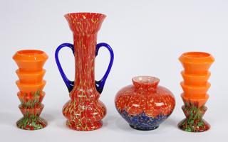 Appraisal: lot of Mid-Century Modern style art glass group each in