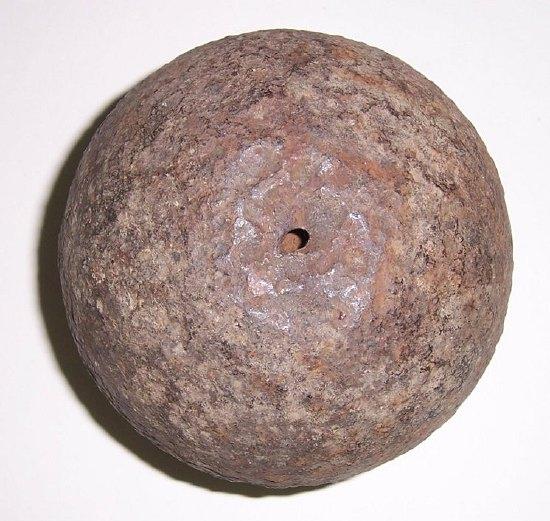 Appraisal: A cannon ball cm diameter