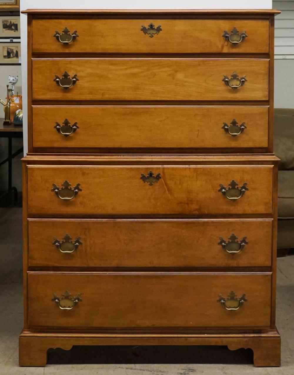 Appraisal: Chippendale Style Maple Chest of Drawers x x in x