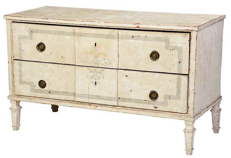 Appraisal: Swedish Neoclassical Paint Decorated Commode Continental late th early th