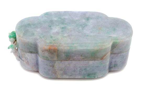 Appraisal: Sale Lot A Carved Jadeite Covered Box late th early