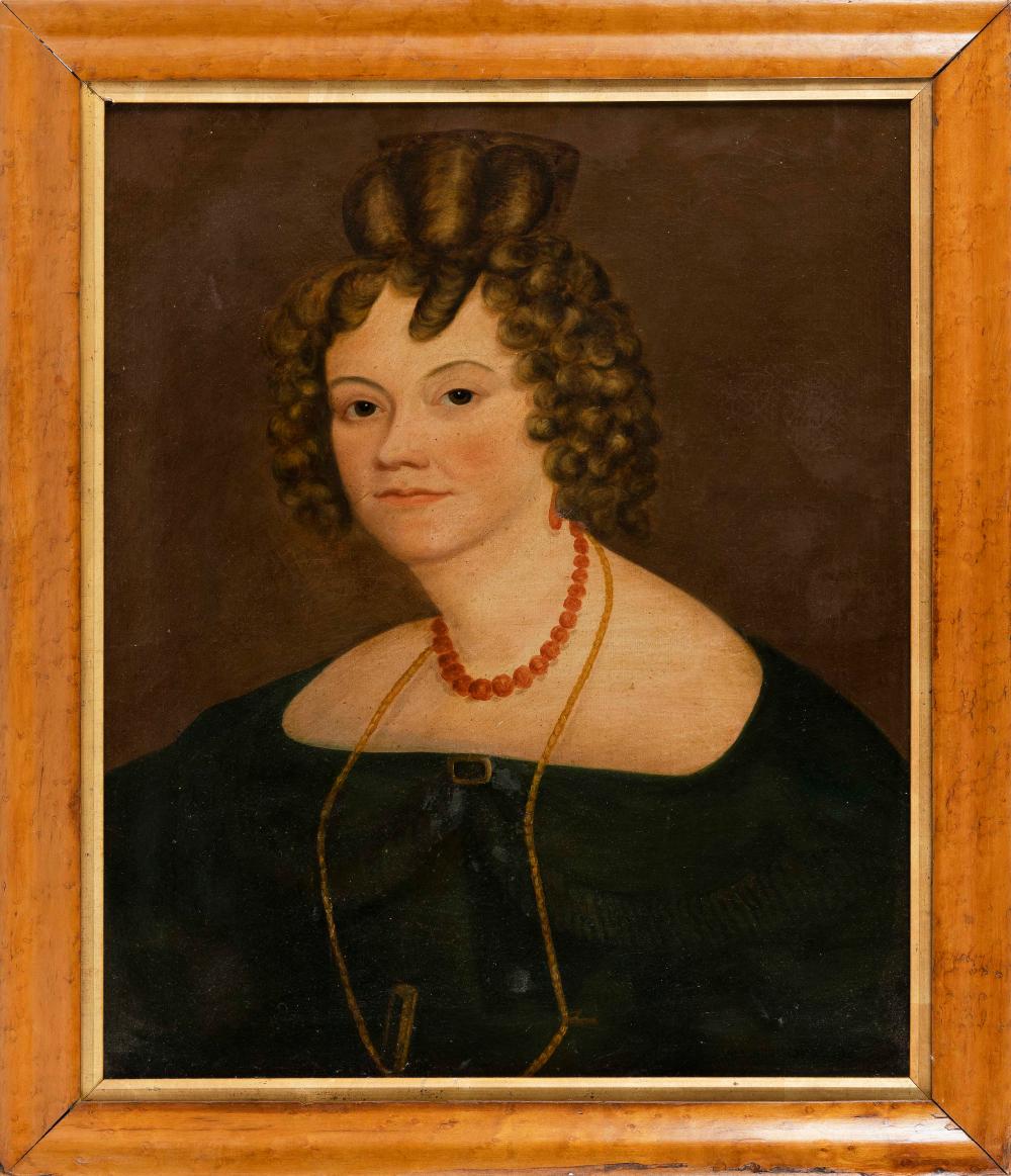 Appraisal: AMERICAN SCHOOL MID- TH CENTURY PORTRAIT OF MRS HANNA SCHETKY