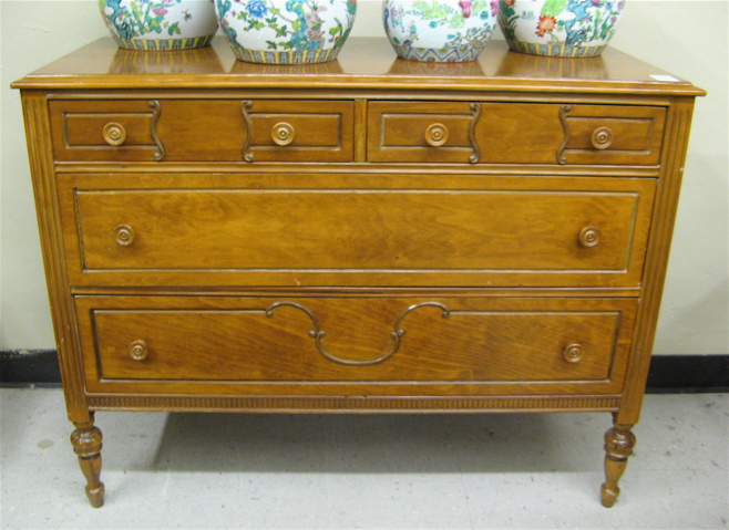 Appraisal: WALNUT DRESSER American c 's the front having two small