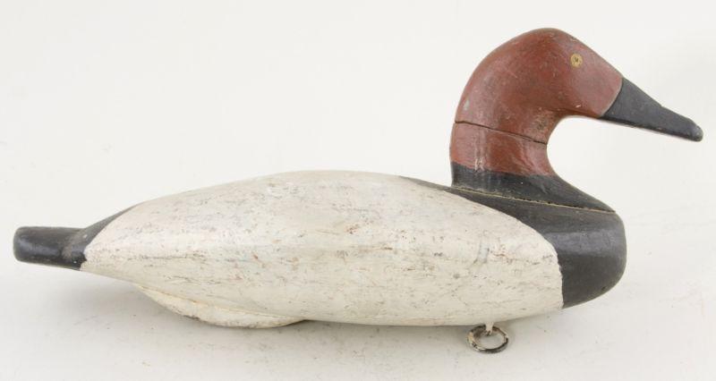 Appraisal: Canvasback Drake Decoy Upper Bay unknown maker thin body paddle