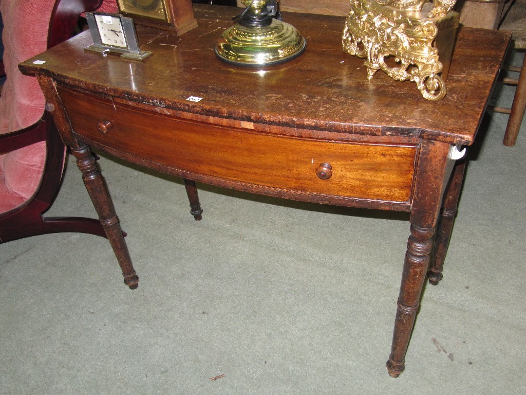 Appraisal: Victorian mahogany bow fronted writing table