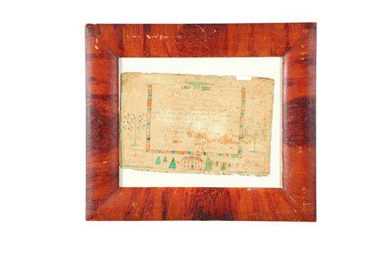 Appraisal: FRAKTUR American nd quarter- th century watercolor and pen and