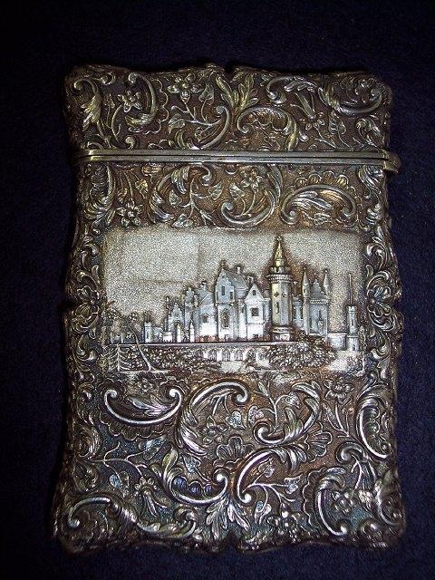 Appraisal: A Victorian visiting card case highly embossed with views of