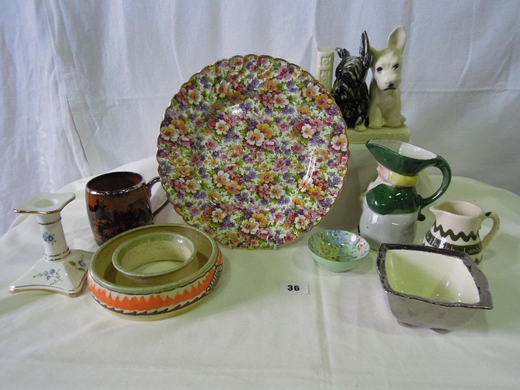 Appraisal: A collection of mainly Art Deco type ceramics including chintz