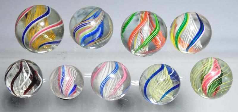 Appraisal: Lot of Swirl Marbles Description Group includes one divided core