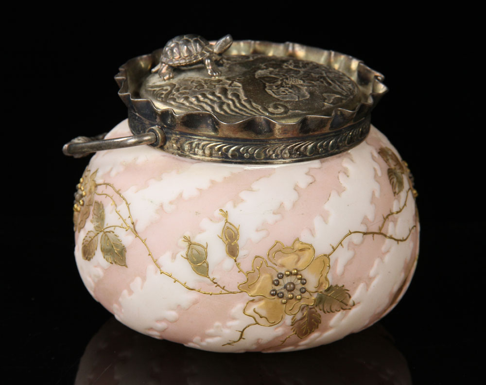 Appraisal: - th C Mt Washington Biscuit Jar th century Mount