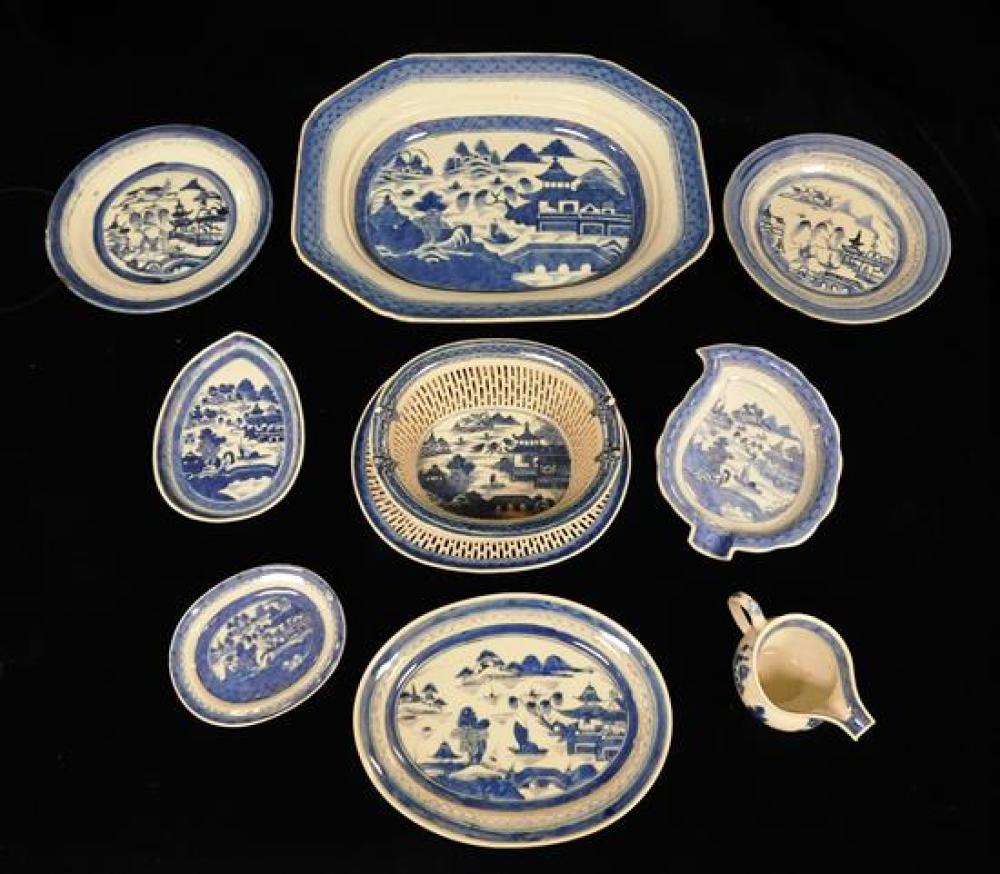 Appraisal: ASIAN Ten pieces of Chinese Export Canton th C including