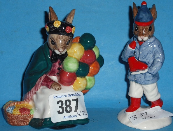 Appraisal: Royal Doulton Bunnykins Figures Old Balloon Seller DB and Boy