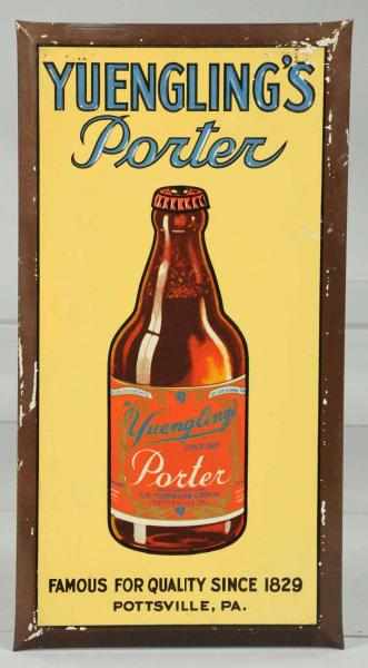 Appraisal: Yuengling's Porter Tin Over Cardboard Sign s to s Nicks