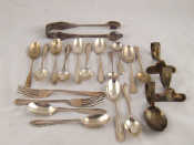 Appraisal: Silver A set of ten celtic point coffee spoons a