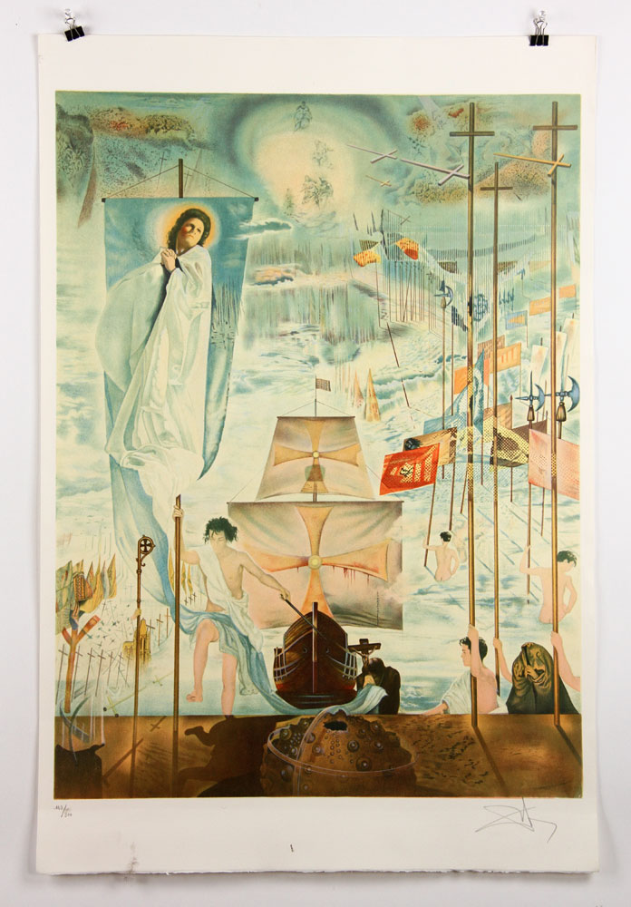 Appraisal: - Dali The Discovery of America by Columbus Lithograph Salvador