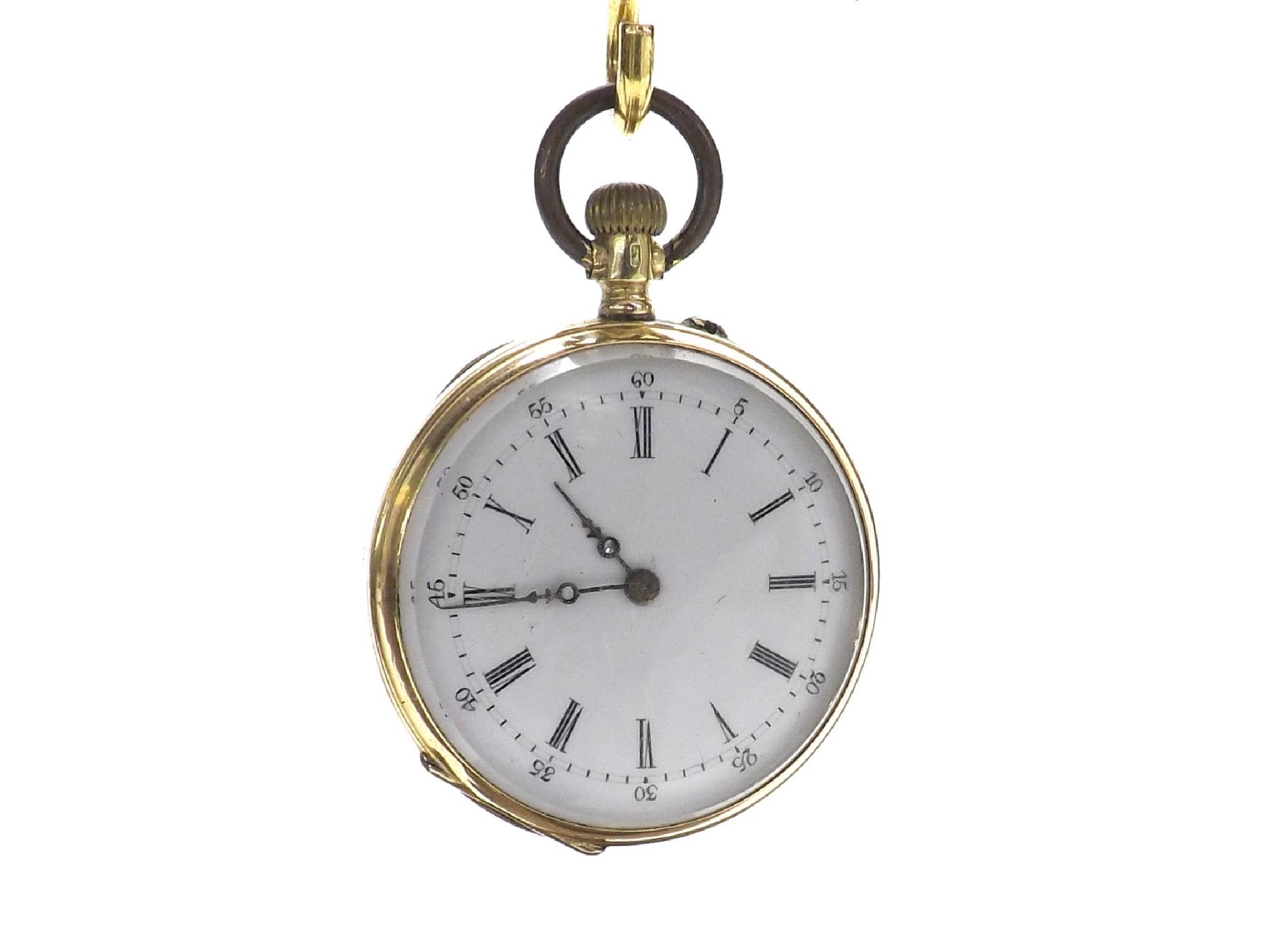 Appraisal: Continental k bar cylinder fob watch the dial with Roman