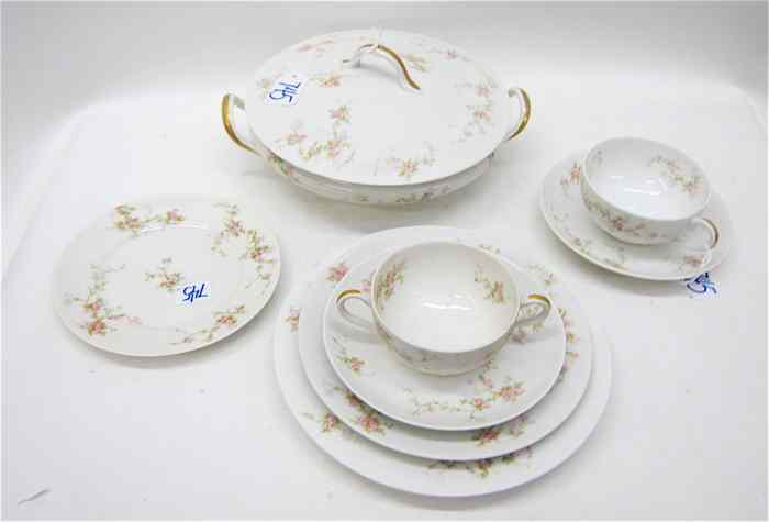 Appraisal: PIECE THEODORE HAVILAND LIMOGES CHINA SET c with pink floral