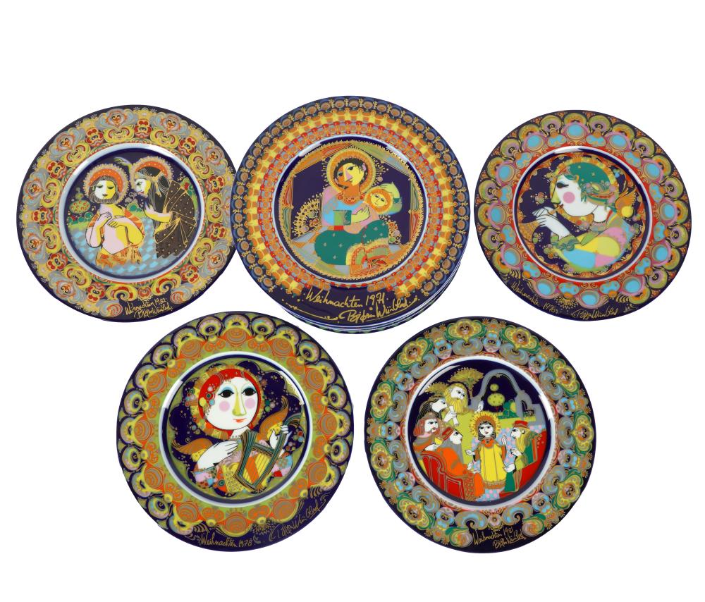 Appraisal: BJORN WIINBLAD - PORCELAIN PLATES - each signed titled and