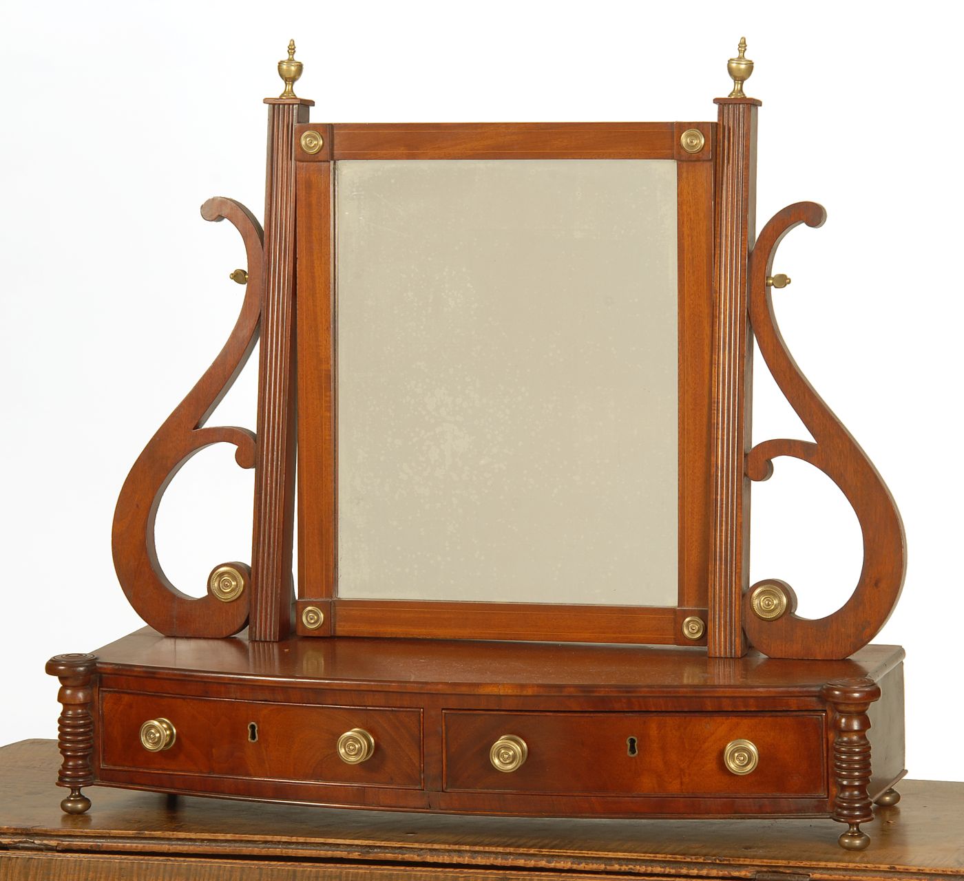 Appraisal: CLASSICAL DRESSER MIRROR Eastern Massachusetts Early th CenturyIn mahogany with