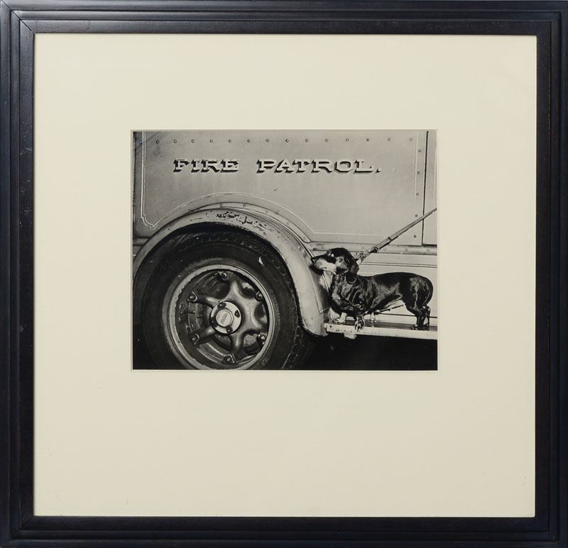 Appraisal: WEEGEE - FIRE PATROL Gelatin silver print with the artist's