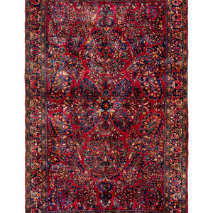 Appraisal: A Sarouk Wool Rug Early th Century feet inches x