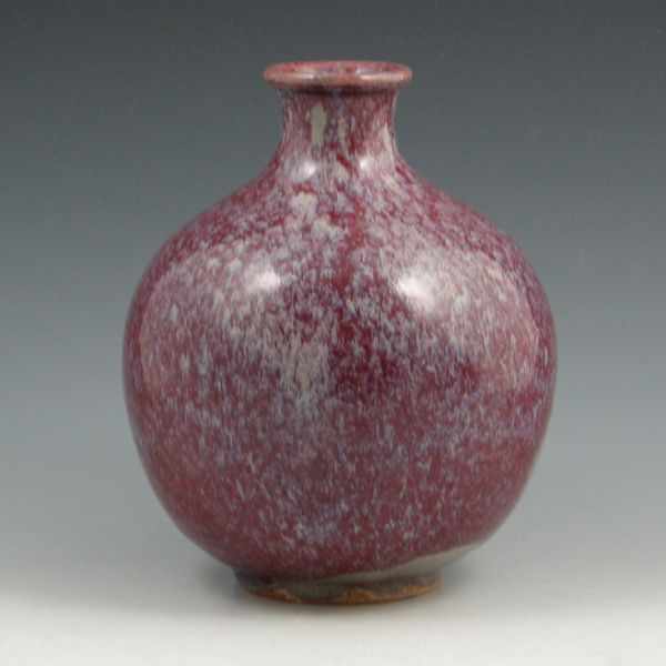 Appraisal: Pottery vase with superior plum drip glaze Unmarked Mint ''