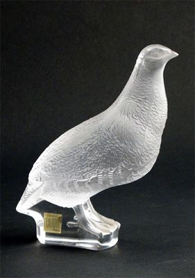 Appraisal: A modern Lalique clear and frosted glass model of a