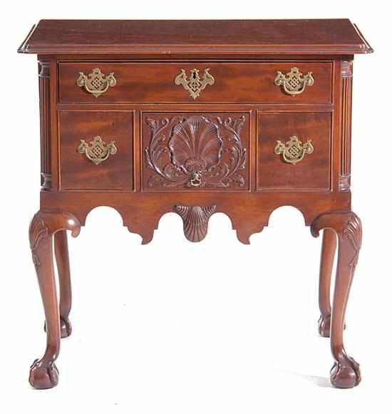 Appraisal: Chippendale style carved mahogany lowboy benchmade in the Philadelphia tradition