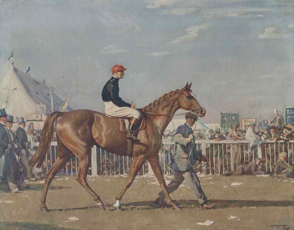 Appraisal: MUNNINGS Alfred James British - Horse and Jockey Lithograph published