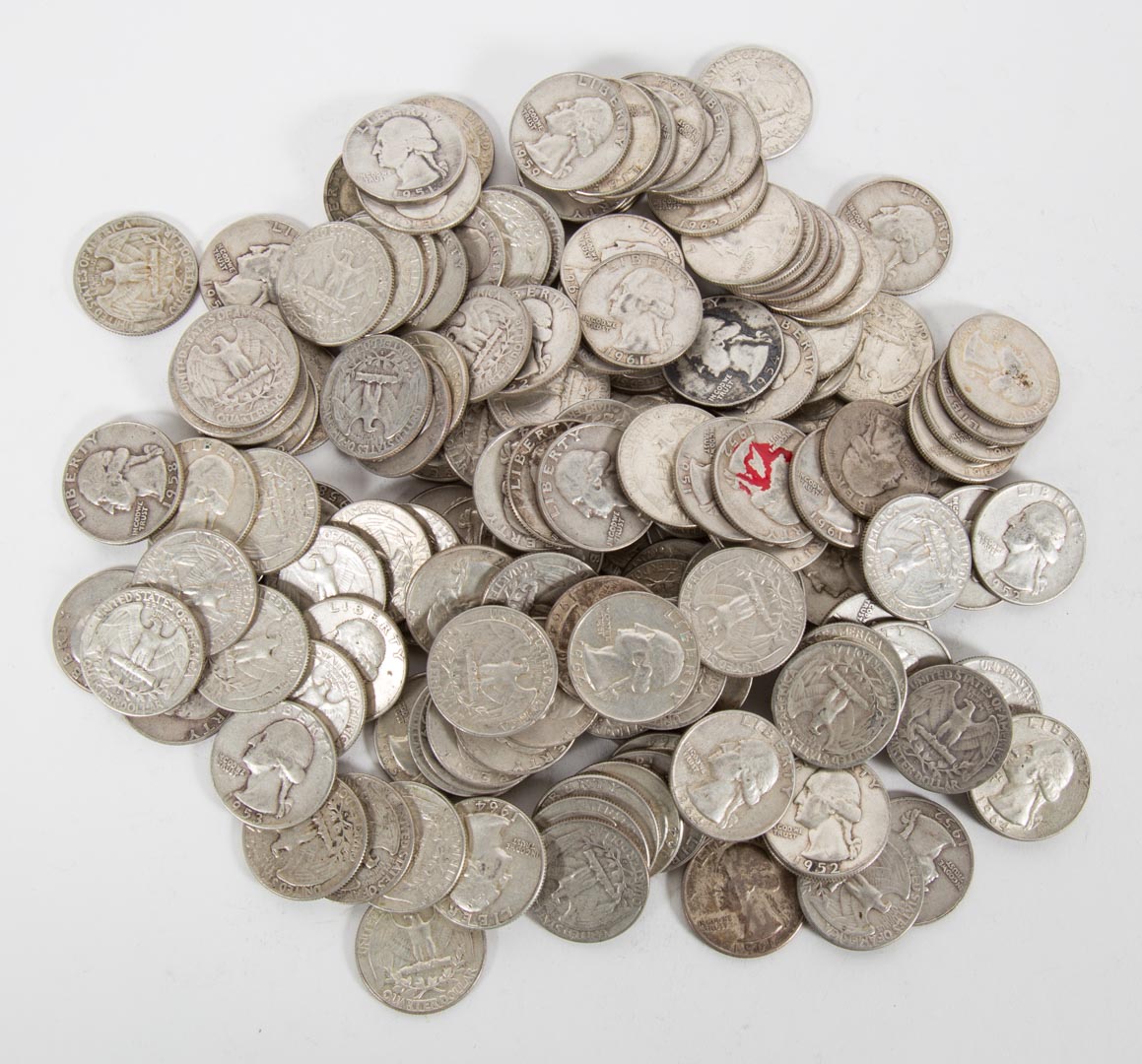 Appraisal: USA Washington Quarters - One hundred sixty silver Washington quarters