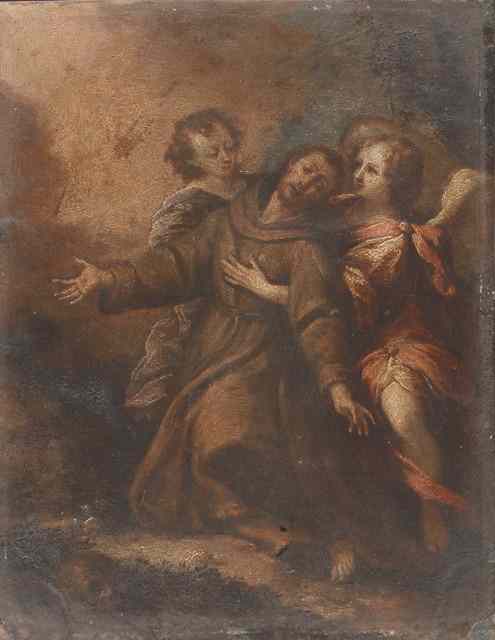 Appraisal: TH TH CENTURY EUROPEAN SCHOOLThe ecstasy of St Francis oils