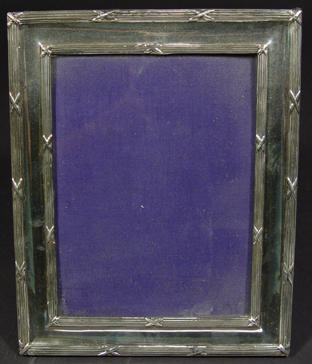 Appraisal: Large Edwardian rectangular silver photo frame Birmingham cm x cm