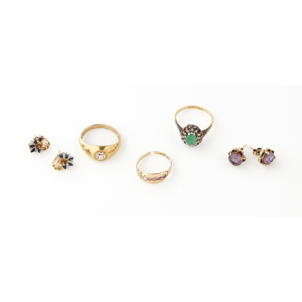 Appraisal: A collection of gem set jewellery to include an ct