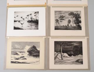 Appraisal: GROUP OF FOUR TH CENTURY LITHOGRAPHS AND ETCHINGS GORDON GRANT