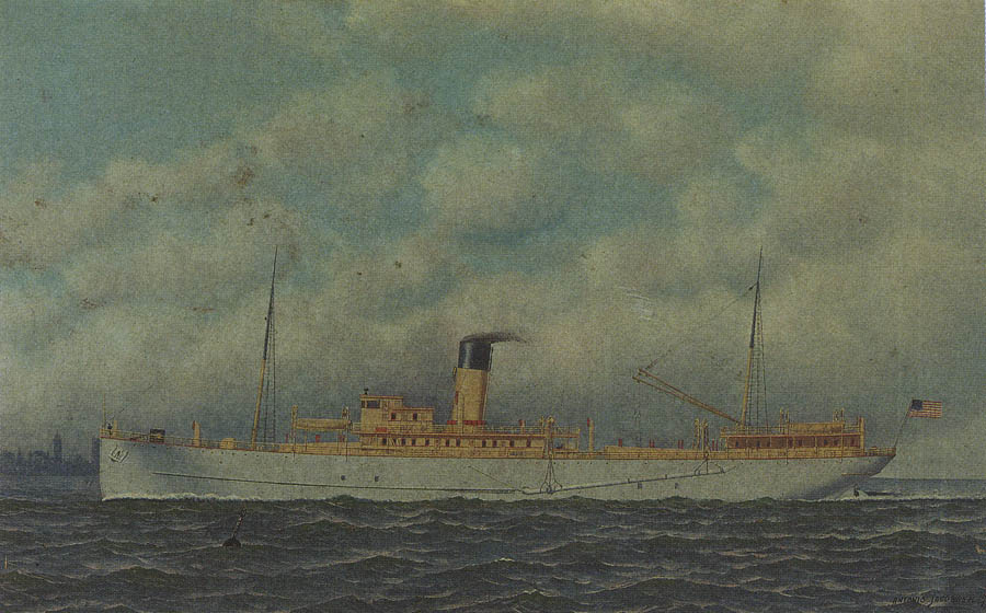 Appraisal: ANTONIO NICOLO GASPARO JACOBSEN American - AMERICAN STEAMSHIP OFF NEW