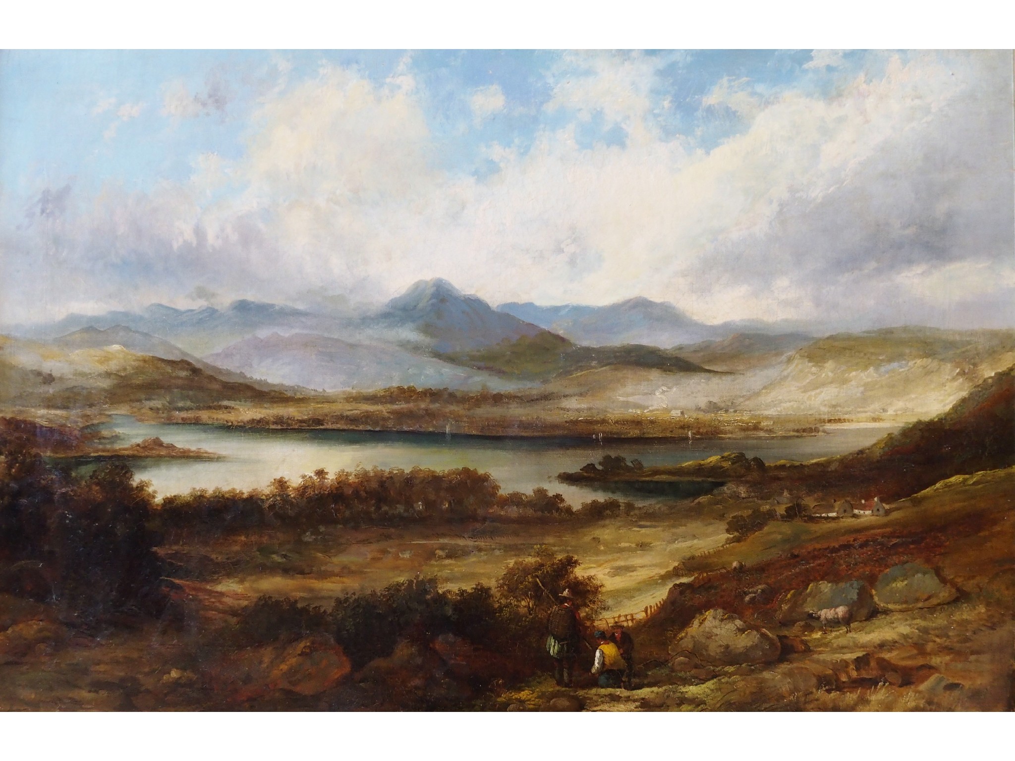 Appraisal: SCOTTISH SCHOOL th Century FIGURES BEFORE A HIGHLAND LOCH AND