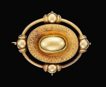 Appraisal: Low karat yellow gold brooch locket edwardian Accented by a