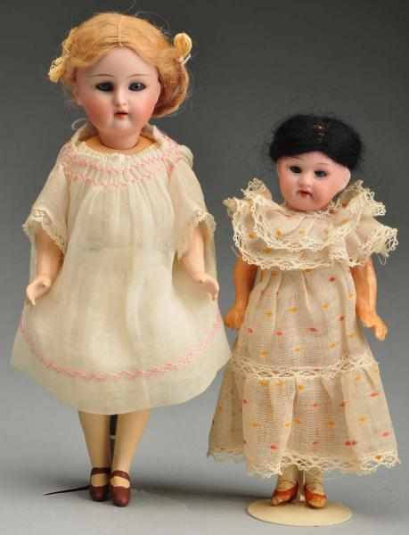 Appraisal: Lot of Bisque Child Dolls Description Both with German bisque