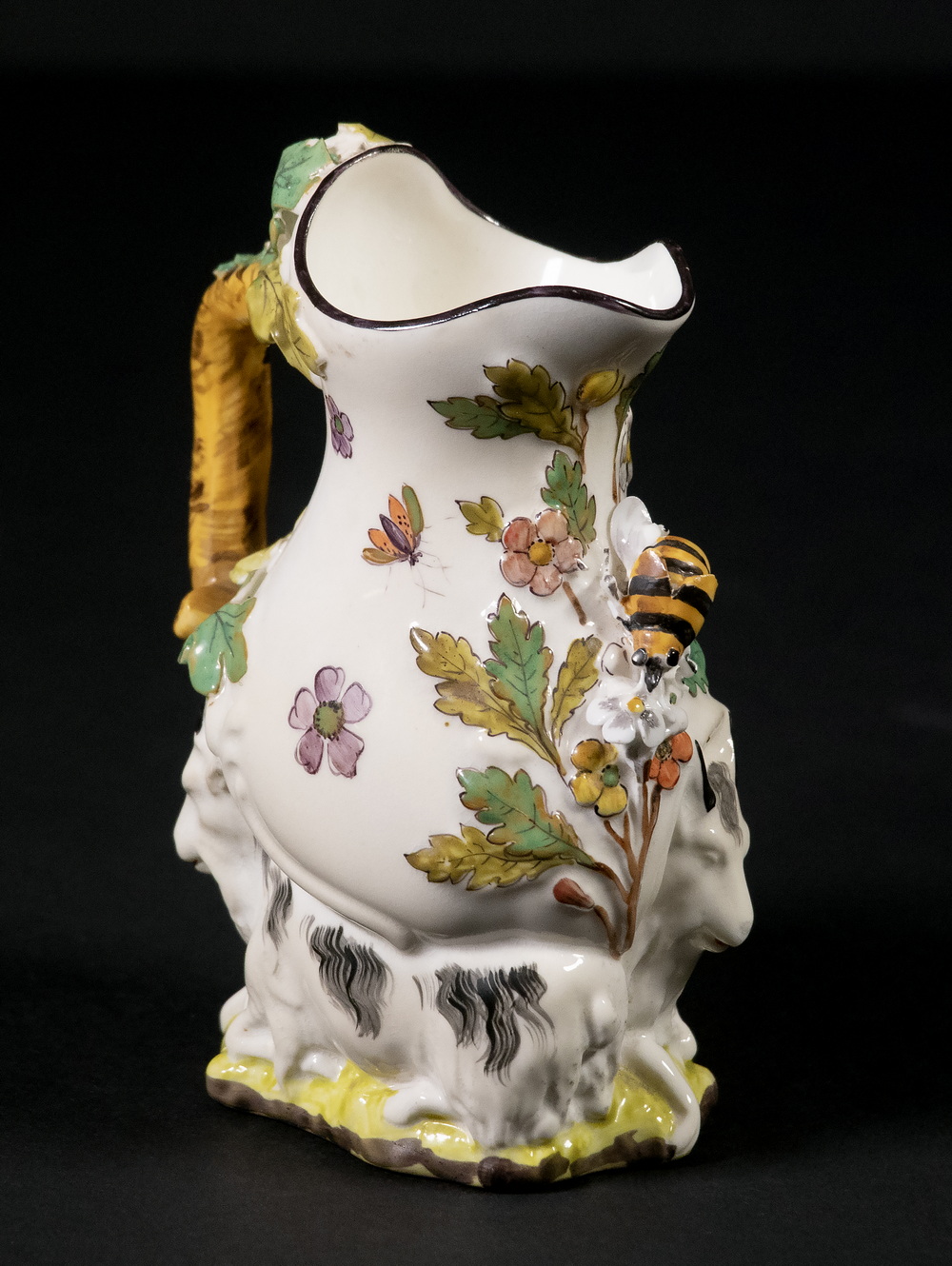 Appraisal: CHELSEA STYLE GOAT BEE PORCELAIN JUG th c English Porcelain