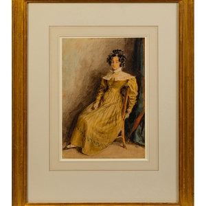 Appraisal: William Henry Hunt British - A Lady in a Yellow