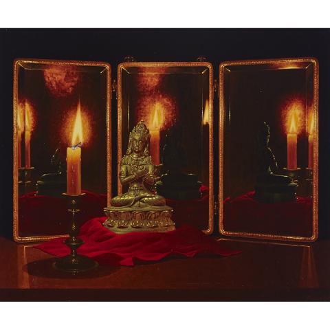 Appraisal: Moritz Rusche - CANDLELIGHT German Oil on canvas signed lower