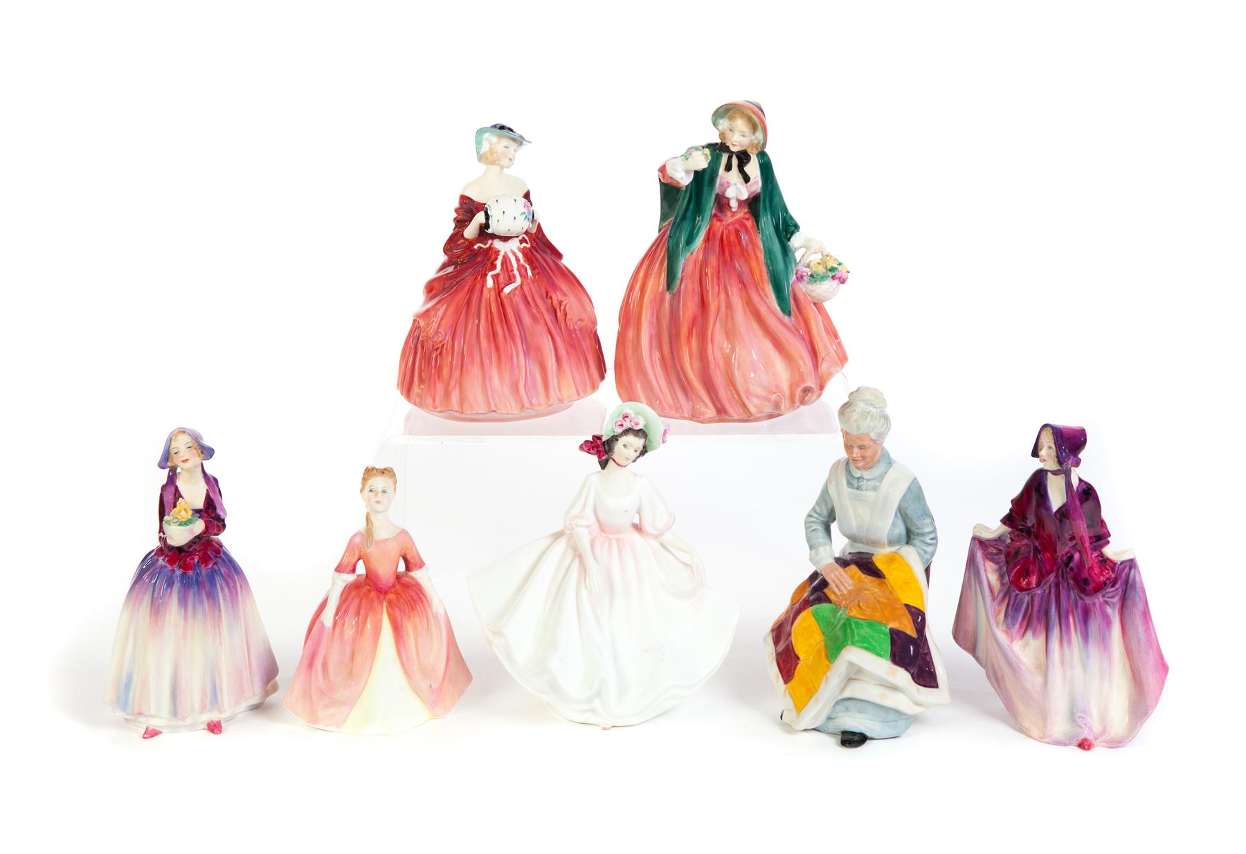 Appraisal: SEVEN ROYAL DOULTON FIGURES OF LADIES England nd half- th