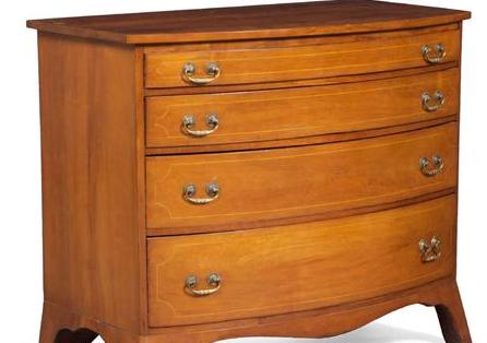 Appraisal: RHODE ISLAND CHIPPENDALE MAPLE BLANKET CHEST IN OLD BLACK PAINT