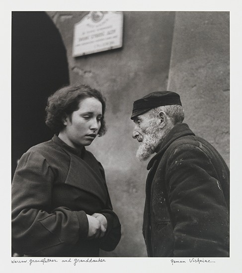 Appraisal: VISHNIAC ROMAN - Warsaw Grandfather and Granddaughter Silver print x