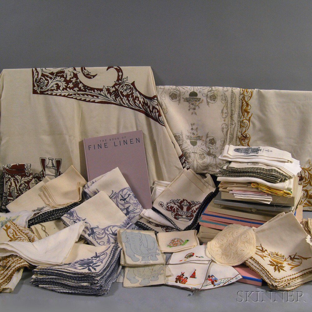 Appraisal: Group of Assorted Table Linens including several sets of similar